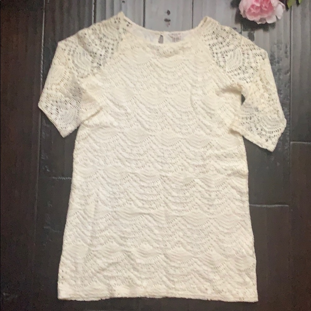 Embroidered ivoryDress